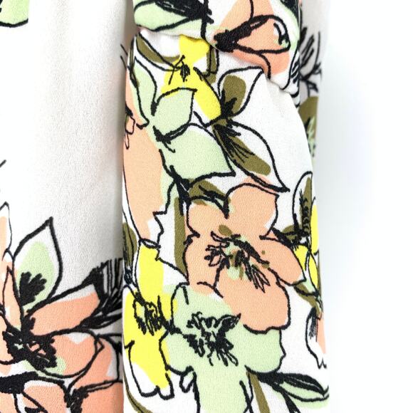 Leith Women's Size Medium Floral Halter Jumpsuit Wide Leg - Picture 6 of 8